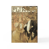 Art Nouveau Poster; Flirt Biscuit; Alphonse Mucha Greeting Cards