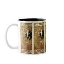 Art Nouveau Poster; Flirt Biscuit; Alphonse Mucha Coffee Mugs