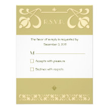 Art Nouveau Response Card Custom Invites