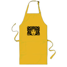 Art Nouveau Roman goddess female face Aprons