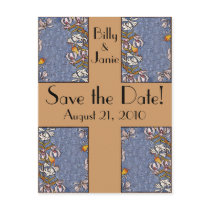 Art Nouveau Save the Date Postcard