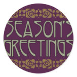Art Nouveau Season's Greetings Sticker