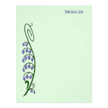 Art Nouveau Snowdrop Flowers Letterhead