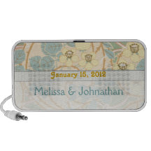 art nouveau summer floral wedding keepsake laptop speakers