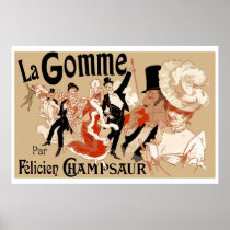 Art Nouveau Theatre play ad  La Gomme Posters