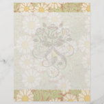 art nouveau vintage daisies daisy pattern full color flyer