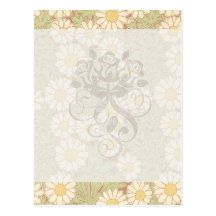 art nouveau vintage daisies daisy pattern post cards