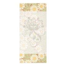 art nouveau vintage daisies daisy pattern rack card design