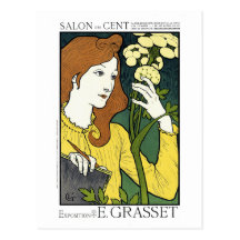 Art Nouveau vintage Postcard: by Grasset