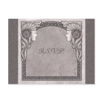 Art Nouveau Wedding R.S.V.P. Postcard