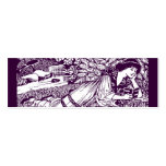 Art Nouveau Woman Reading Business Card Templates