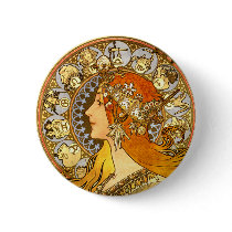Art Nouveau Zodiac Pins