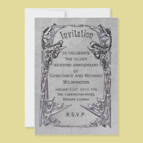 Art Noveau Frame Grey invitations