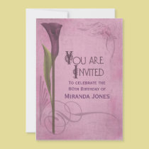 Art Noveau Ornamental Calla invitations