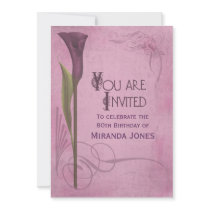 Art Noveau Ornamental Calla Invite