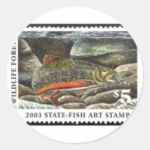 Art of Conservation Stamp – 2003 Round Sticker