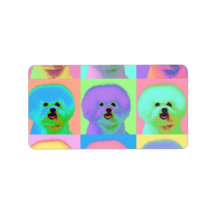 Art op - Bichon Frise Étiquettes D’adresse