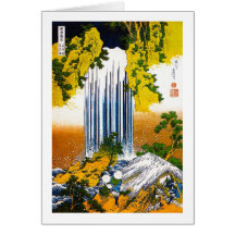 Art oriental frais de cascade de Hokusai de Japona Carte