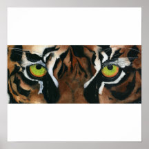 Art original - yeux de tigre posters