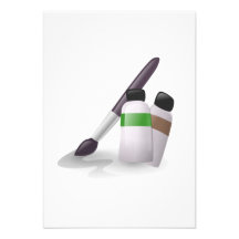 Art Paint Brush Custom Invites