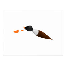Art Paint Brush Postcards