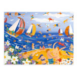 Art Postcard: Beachy Treats, Saucy Seaside.