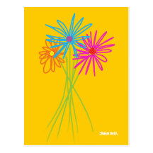 Art Postcard: Flower Bunch