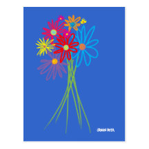 Art Postcard: Flower Bunch