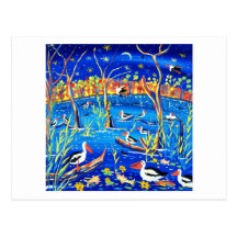 Art Postcard: Pelican Roost, Banrock Station