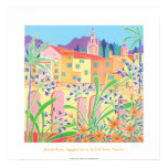 Art Poster: Agapanthus in the Old Town, Menton posters