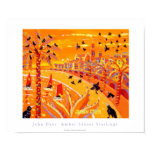 Art Poster: Amber Sunset Starlings, Menton posters