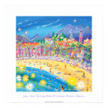Art Poster: Bathing Babes & Summer Flowers, Menton posters