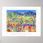 Art Poster: Cherries, Poppies and Daisies Provence