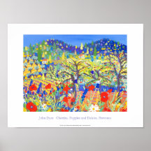 Art Poster: Cherries, Poppies and Daisies Provence