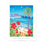Art Poster: Hibiscus Beach Party, Menton, France posters
