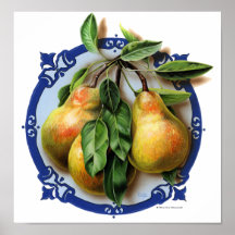 Art Poster / Print - Delicious Nature Pears