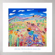 Art Poster: The Potato Harvest, Amaru, Peru