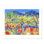 Art Print: Cherries, Poppies and Daisies Provence posters