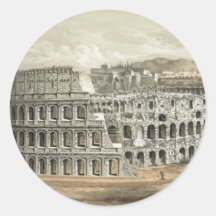 Art romain de cru de Colisé Adhésif Rond
