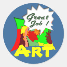 Art Round Sticker