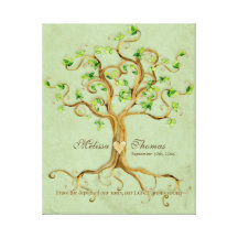 Art sage Antiqued par racines de cadeau de mariage Toiles Tendues