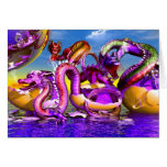 Art sexy de piano de palmier de dragons carte de vœux