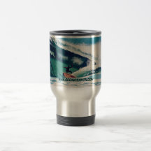 Art surfant de tasse de voyage de ressac de tour d