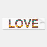 Art tribal de mot d'amour autocollants pour voiture