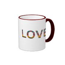 Art tribal de mot d'amour tasse à café