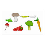 Art végétarien de cuisinier de nourriture de légum modèles de cartes de visite