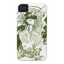 Art vert vintage de dame coques case-mate