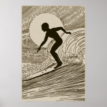 Art vintage - affiche surfante