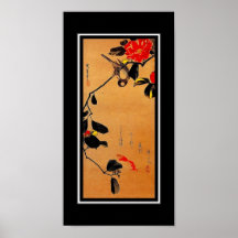 Art vintage asiatique Utagawa Hiroshige, Japon d'a