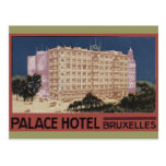 Art vintage d'affiche de voyage - hôtel Bruxelles  Cartes Postales